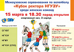 Межвузовские соревнования по волейболу "Кубок ректора НГУЭУ"среди женских команд